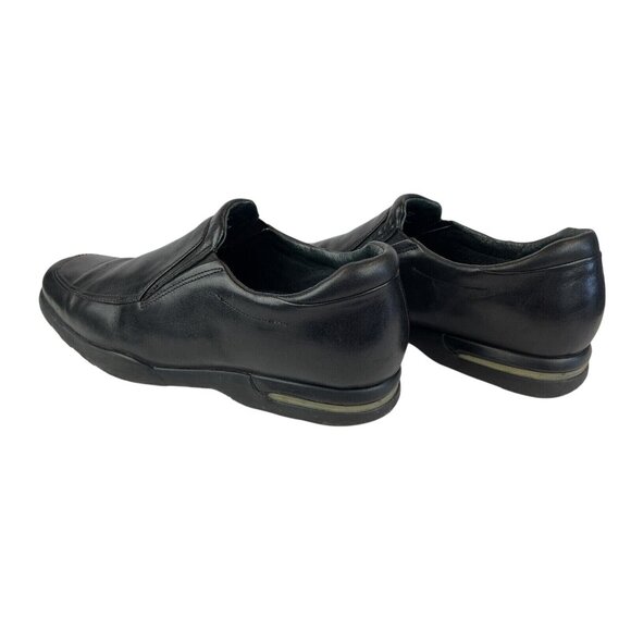 Rockport Men’s Black Slip On Loafers Size 11 CRACKED HEELS AS IS - Picture 4 of 11